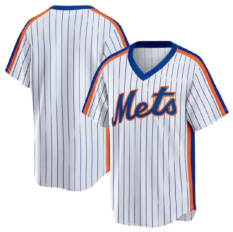 New York Mets White Home Cooperstown Collection Team Jersey Baseball Jerseys-NBA Short Sleeve Jerseys -