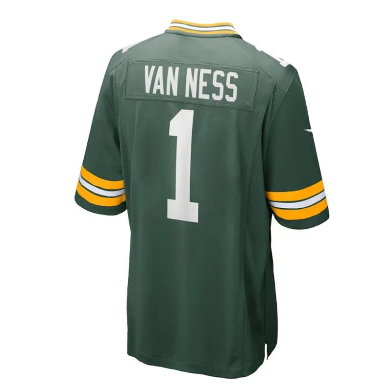 GB.Packers #1 Lukas Van Ness 2023 Draft First Round Pick Game Jersey - Green Stitched American Football Jerseys-NFL Autographed Jerseys -