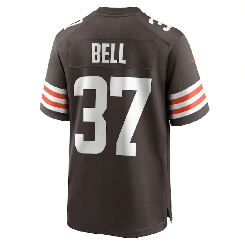 C.Browns #37 D'Anthony Bell Brown Game Player Jersey Stitched American Football Jerseys-NFL Authentic Football Jerseys -