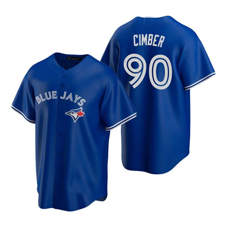 Toronto Blue Jays #90 Adam Cimber Royal Alternate Cool Base Jersey Baseball Jerseys-NBA Game-Worn Jerseys -