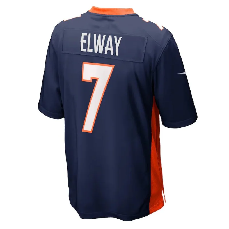 D.Broncos #7 John Elway Navy Retired Player Jersey Stitched American Football Jerseys-NFL On-Field Jerseys -