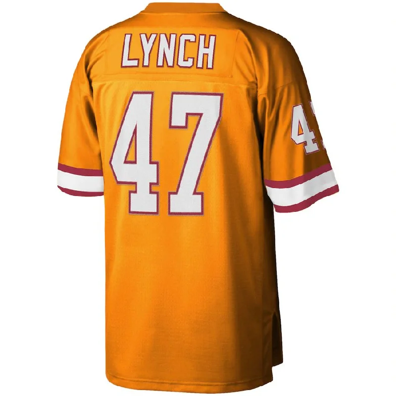 TB.Buccaneers #47 John Lynch Mitchell & Ness Orange Legacy Replica Jersey Legacy Replica Jersey Stitched American Football Jerseys-NFL Special Edition Jerseys -