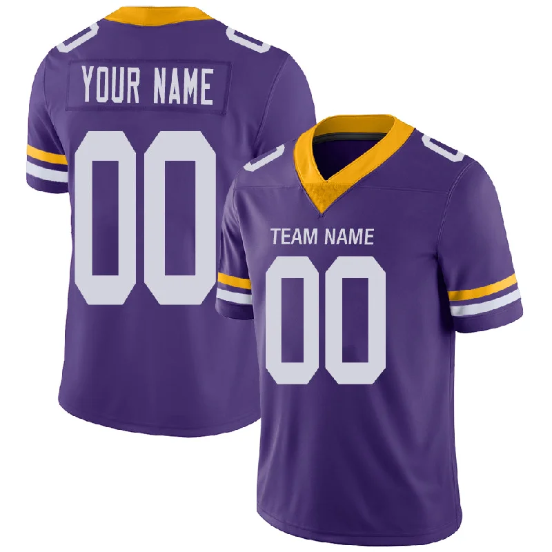 Custom MN.Vikings Stitched American Football Jerseys Personalize Birthday Gifts Purple Jersey-NBA Hall of Fame Jerseys -