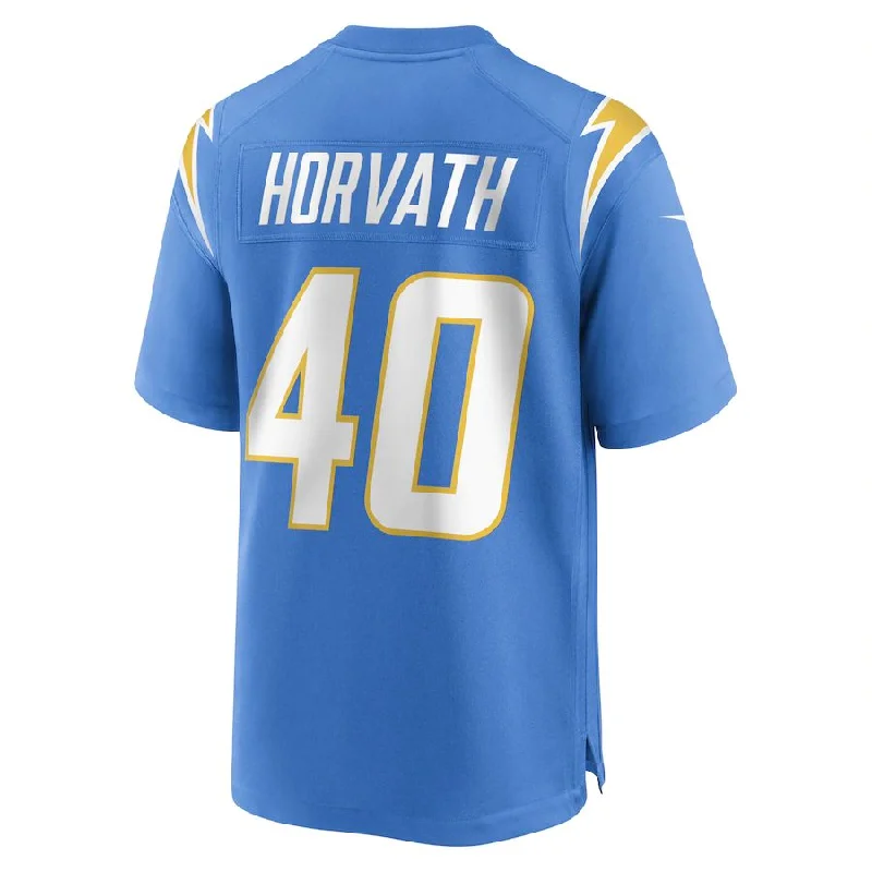 LA.Chargers #40 Zander Horvath Powder Blue Game Player Jersey Stitched American Football Jerseys-NFL All-Star Game Jerseys -