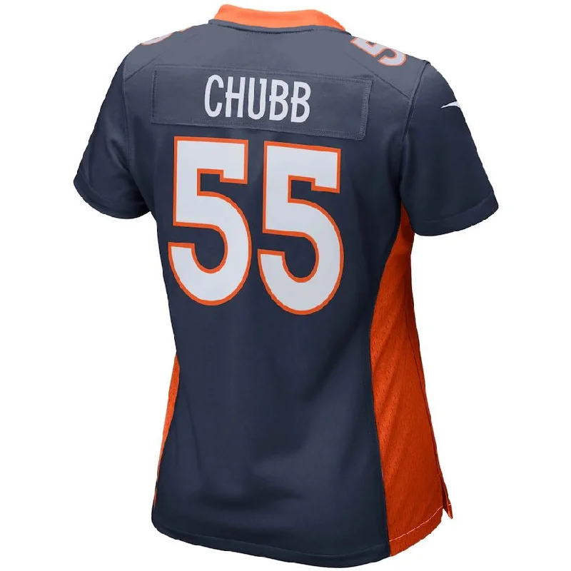 D.Broncos #55 Bradley Chubb Navy Game Jersey Stitched American Football Jerseys-NFL Vapor Limited Jerseys -