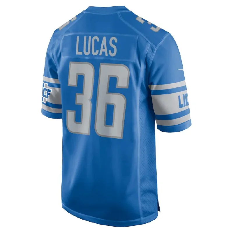 D.Lions #36 Chase Lucas Blue Player Game Jersey Stitched American Football Jerseys-NFL Authentic Football Jerseys -