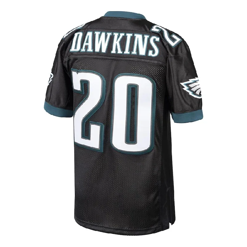 P.Eagles #20 Brian Dawkins Mitchell & Ness Black 2003 Authentic Throwback Retired Player Jersey Stitched American Football Jerseys-NFL Training Camp Jerseys -