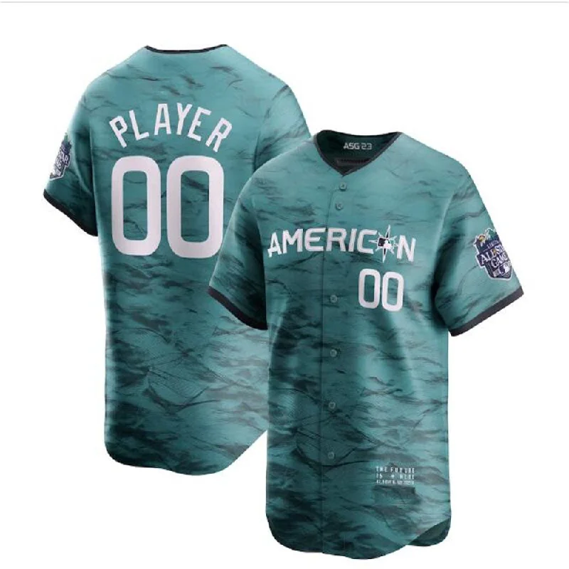 Custom American League 2023 All-Star Game Pick-A-Player Limited Jersey - Teal Baseball Jerseys-NBA Icon Edition Jerseys -