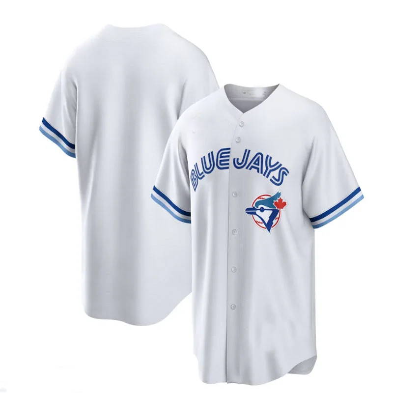 Toronto Blue Jays Home Cooperstown Collection Team Jersey - White Baseball Jerseys-NBA All-Star Game Jerseys -