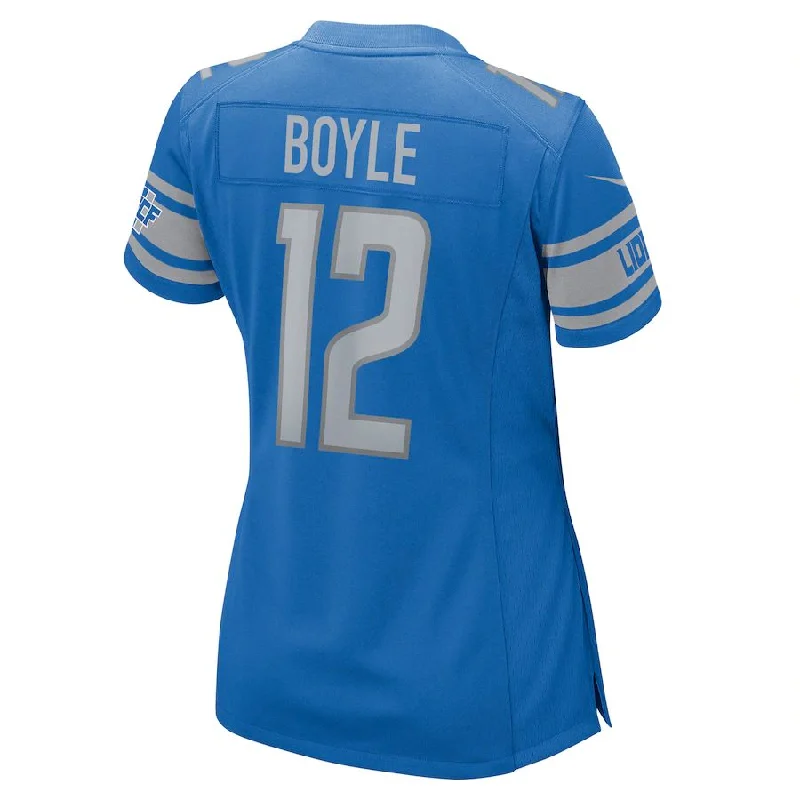 D.Lions #12 Tim Boyle Blue Game Player Jersey Stitched American Football Jerseys-NFL Collector’s Jerseys -