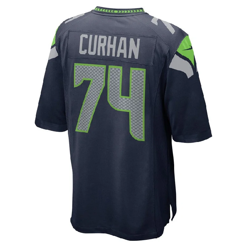 S.Seahawks #74 Jake Curhan College Navy Game Jersey Stitched American Football Jerseys-NFL Collector’s Jerseys -