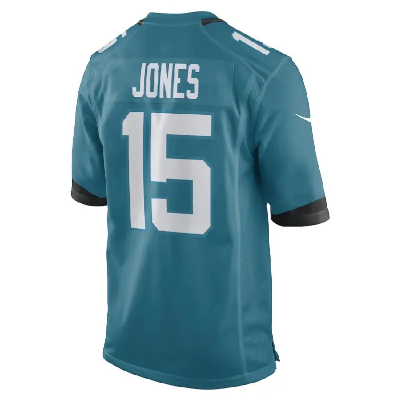 J.Jaguars #15 Tim Jones Teal Game Player Jersey Stitched American Football Jerseys-NFL Hall of Fame Collection -