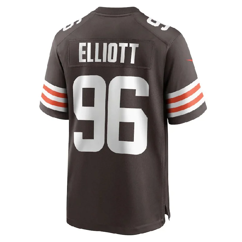 C.Browns #96 Jordan Elliott Brown Game Jersey Stitched American Football Jerseys-NFL Women’s Team Jerseys -