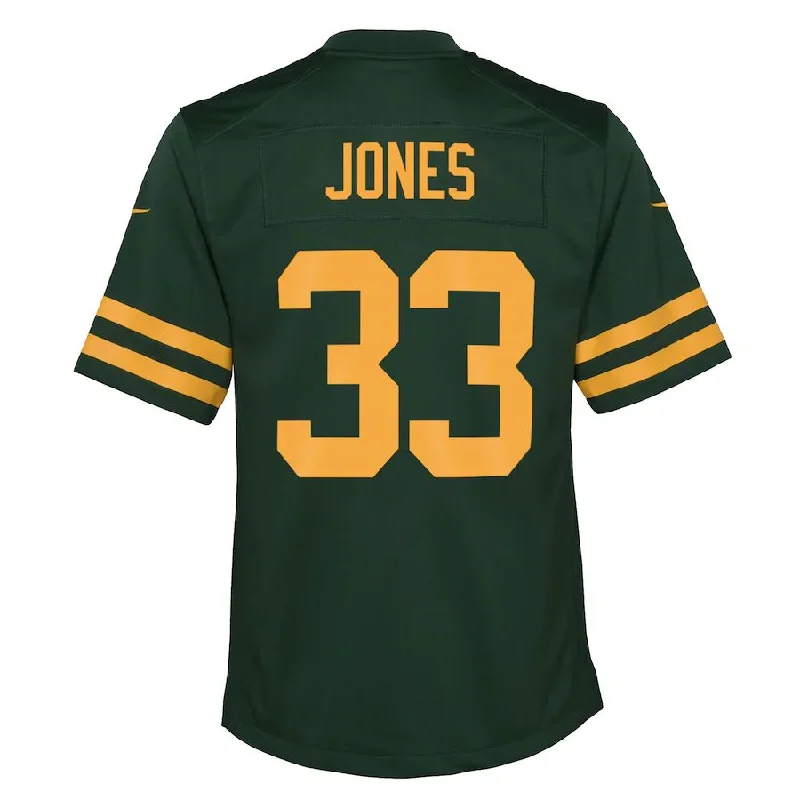 GB.Packers #33 Aaron Jones Green Alternate Game Player Jersey Stitched American Football Jerseys-NFL Color Rush Jerseys -