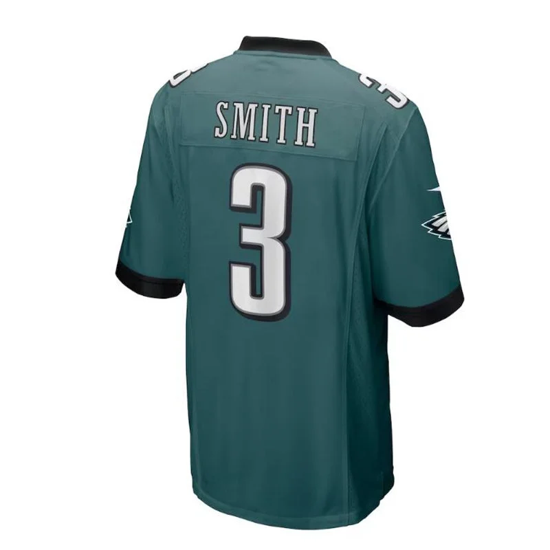 P.Eagles #3 Nolan Smith 2023 Draft First Round Pick Game Jersey - Midnight Green Stitched American Football Jerseys-NFL Sideline Jerseys -