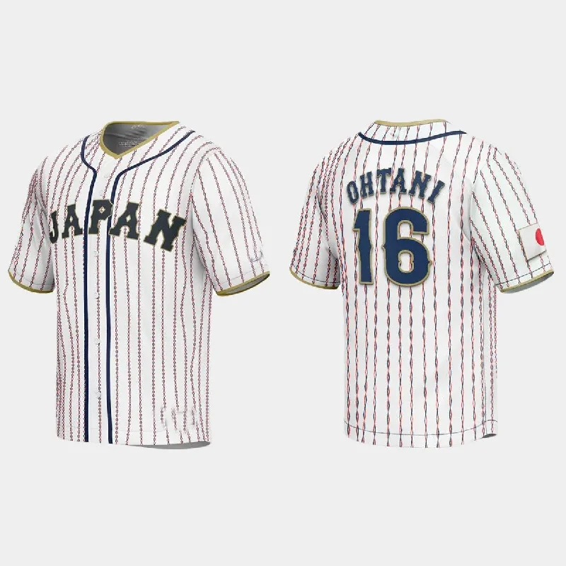 #16 SHOHEI OHTANI JAPAN BASEBALL 2023 WORLD BASEBALL CLASSIC REPLICA JERSEY ¨C WHITE Stitches Baseball Jerseys-NBA Retro Basketball Jerseys -