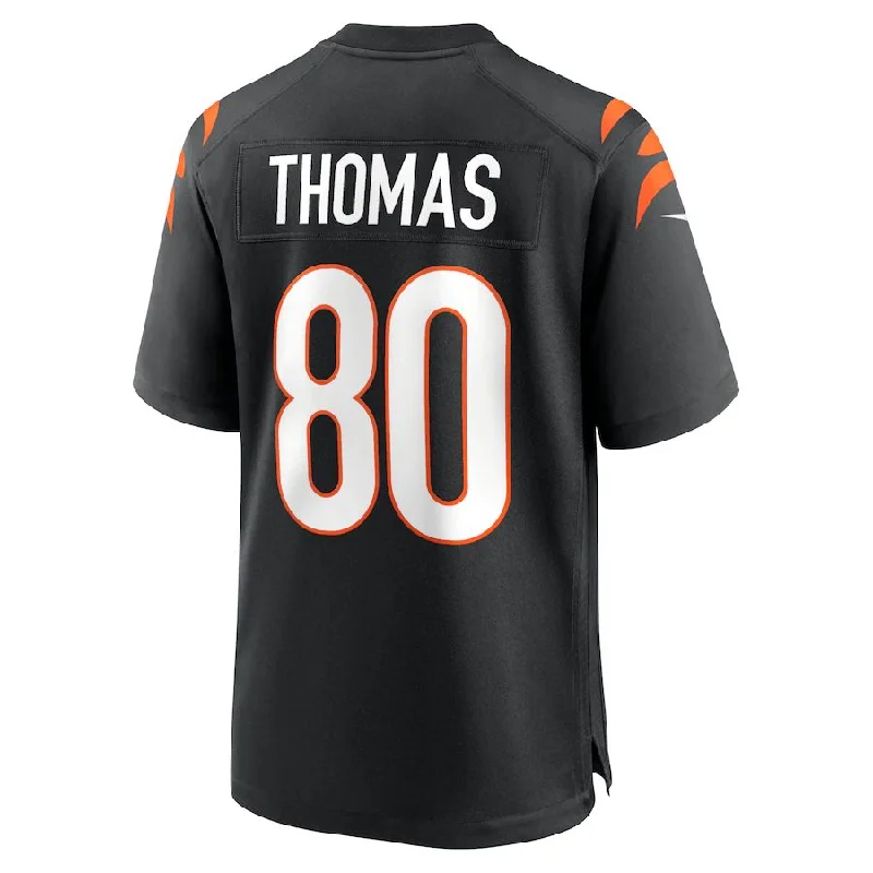 C.Bengals #80 Mike Thomas Black Game Jersey Stitched American Football Jerseys-NFL Breast Cancer Awareness Jerseys -