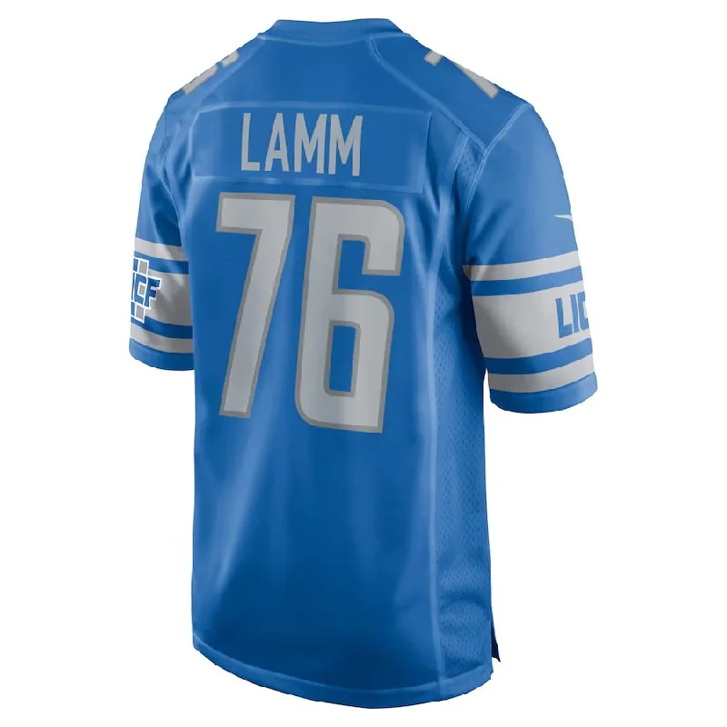 D.Lions #76 Kendall Lamm Blue Player Game Jersey Stitched American Football Jerseys-NFL Authentic Football Jerseys -