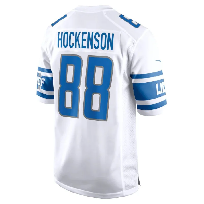 D.Lions #88 T.J. Hockenson White Game Jersey Stitched American Football Jerseys-NFL Sports Fan Jerseys -