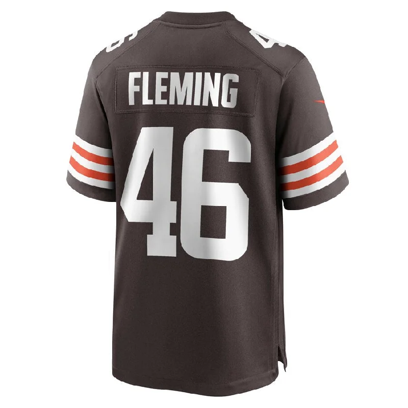 C.Browns #46 Don Fleming Brown Retired Player Jersey Stitched American Football Jerseys-NFL Hall of Fame Collection -