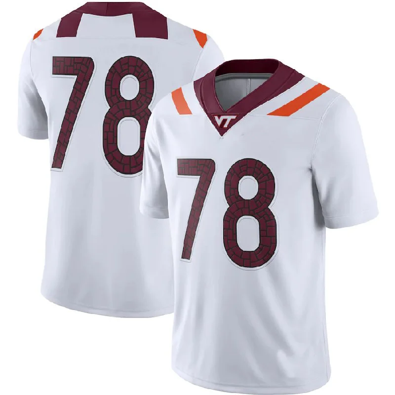 #78 V.Tech Hokies Game Player Jersey White Stitched American College Jerseys-NBA Nike Jerseys -