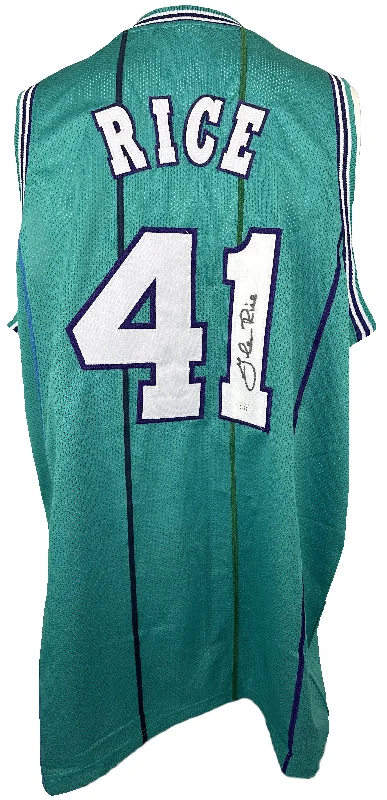 Glen Rice autographed signed jersey NBA Charlotte Hornets JSA COA G-Money-NBA Collector’s Basketball Jerseys -