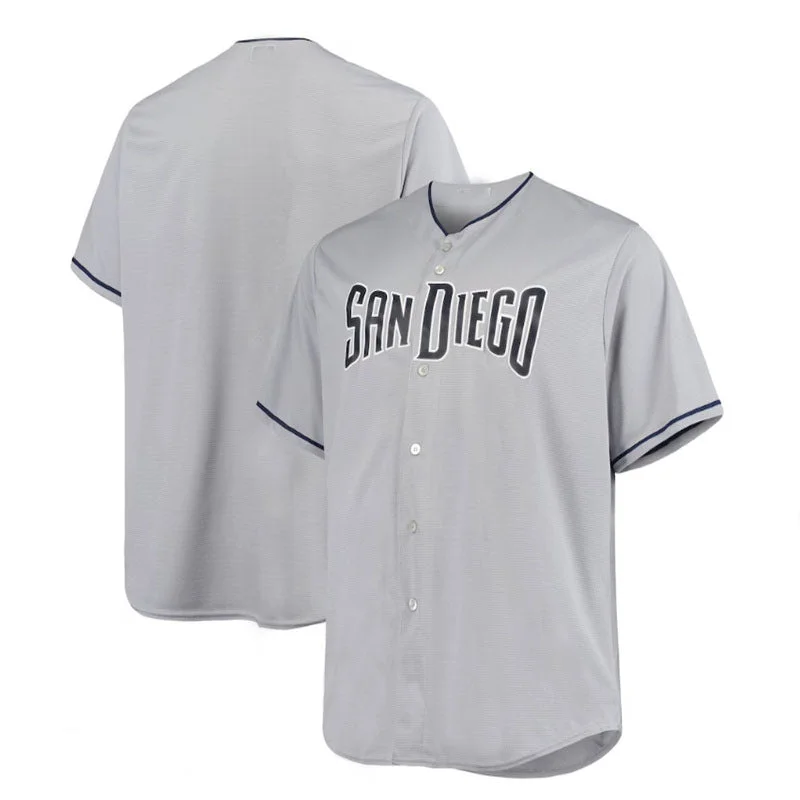 San Diego Padres Majestic Road Official Cool Base Jersey - Gray Baseball Jerseys-NBA Retro Basketball Jerseys -