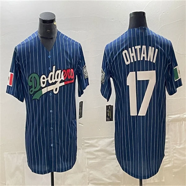 Los Angeles Dodgers #17 Shohei Ohtani Navy Home Authentic Patch Jersey Baseball Jerseys-NBA Retro Basketball Jerseys -