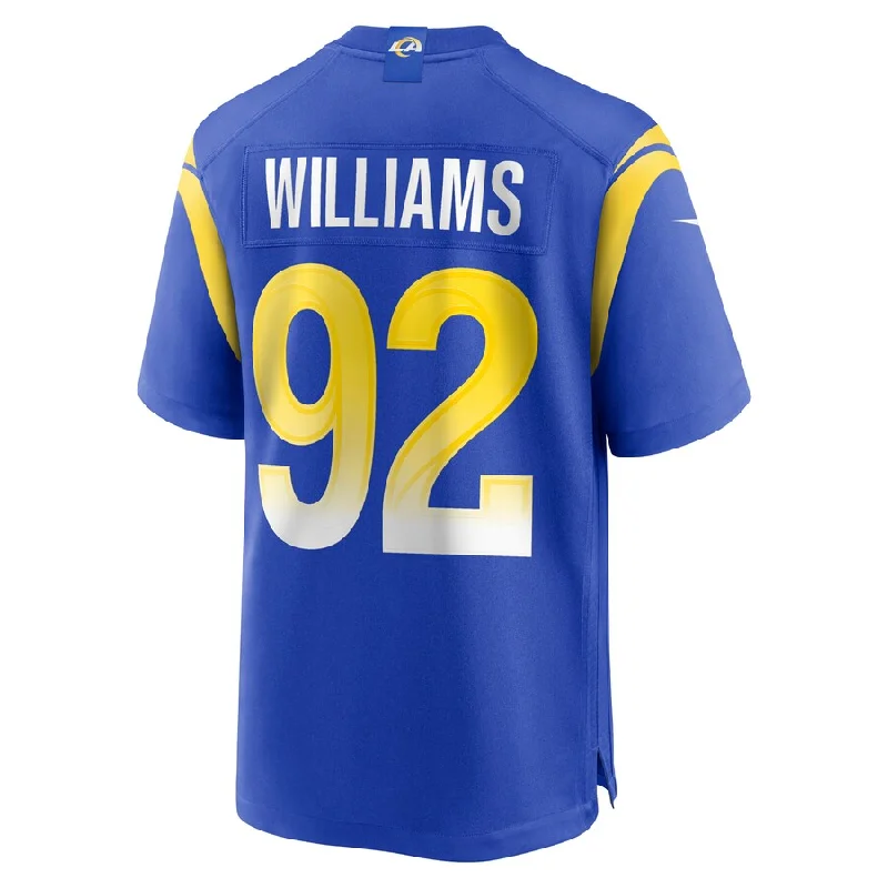 LA.Rams #92 Jonah Williams Royal Game Player Jersey Stitched American Football Jerseys-NFL Sideline Jerseys -