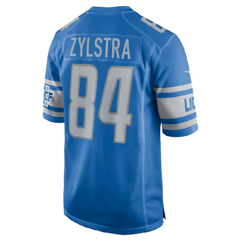 D.Lions #84 Shane Zylstra Blue Game Jersey Stitched American Football Jerseys-NFL Big & Tall Football Jerseys -