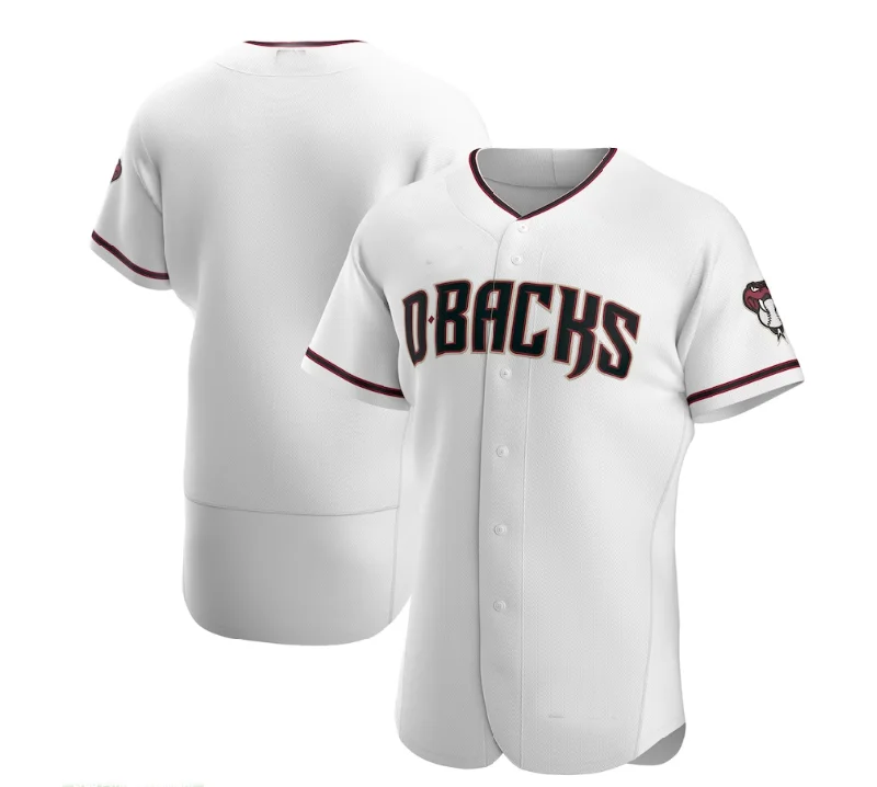 Arizona Diamondbacks Home Authentic Team Jersey - White Crimson Stitches Baseball Jerseys-NBA Home Court Jerseys -