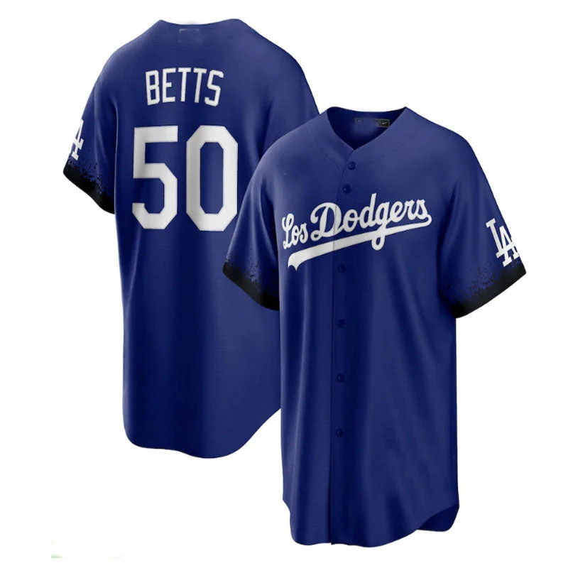 Los Angeles Dodgers #50 Mookie Betts City Connect Replica Player Jersey - Royal Baseball Jerseys-NBA Swingman Jerseys -