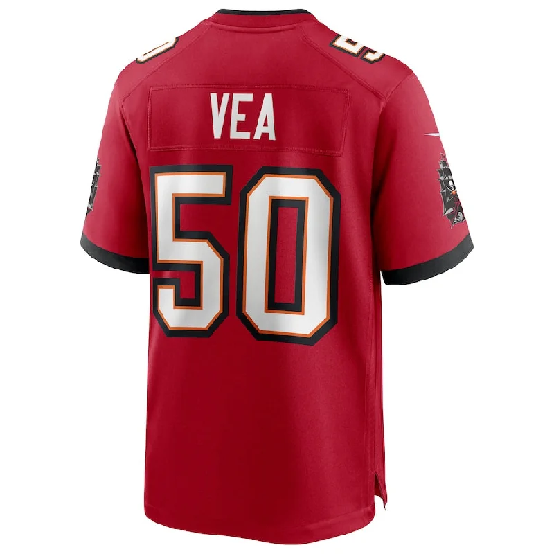 TB.Buccaneers #50 Vita Vea Red Game Jersey Stitched American Football Jerseys-NFL Retro Team Jerseys -