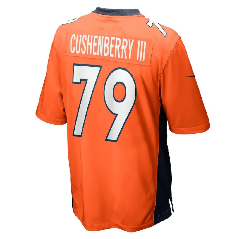 D.Broncos #79 Lloyd Cushenberry III Orange Game Player Jersey Stitched American Football Jerseys-NFL Fan Shop Jerseys -