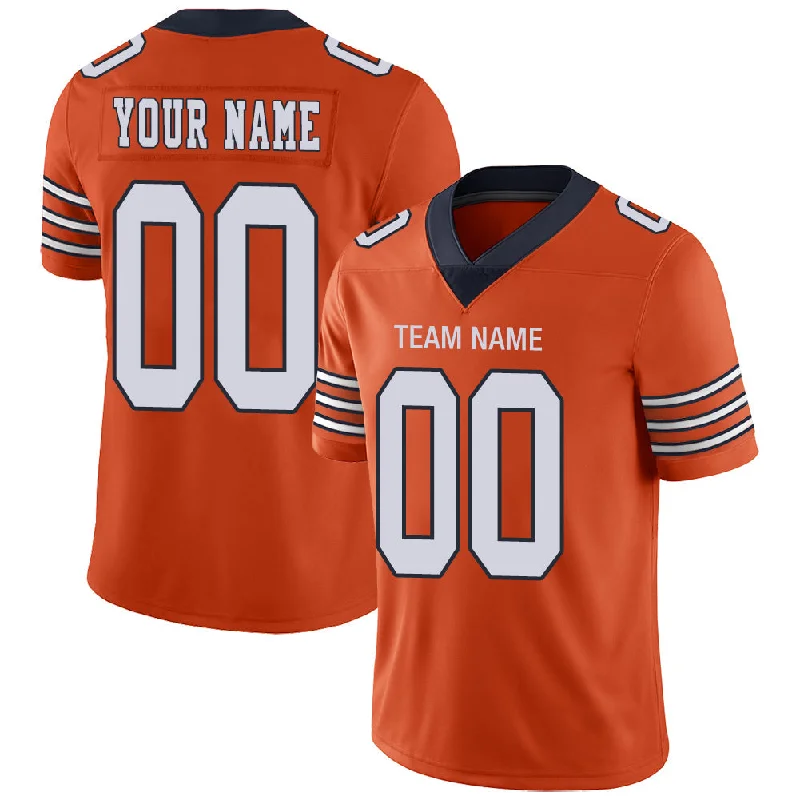 Custom C.Bear Stitched American Football Jerseys Personalize Birthday Gifts Orange Jersey-NBA Home Court Jerseys -