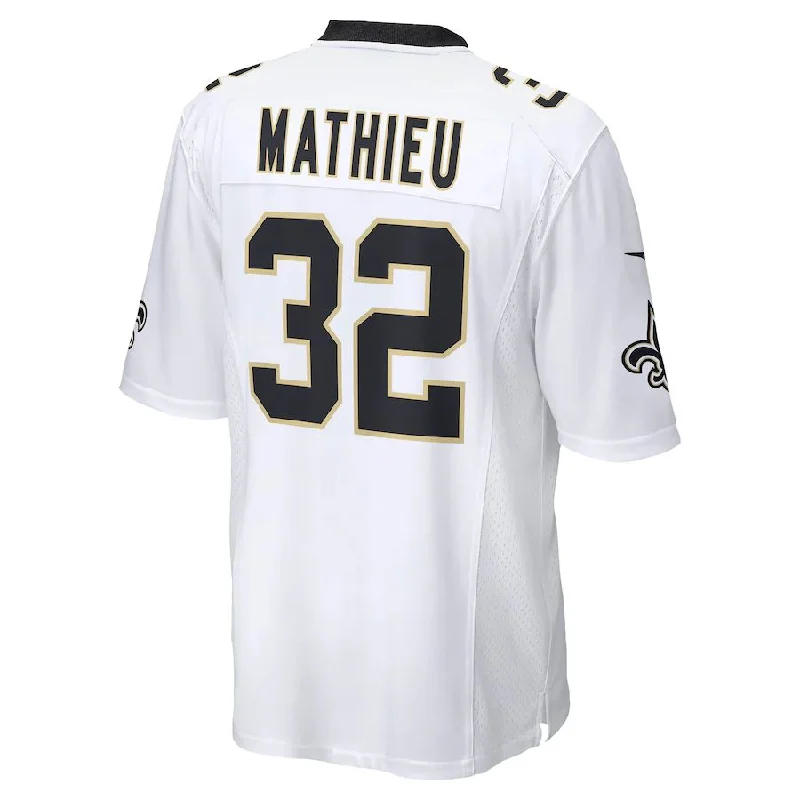 NO.Saints #32 Tyrann Mathieu White Game Jersey Stitched American Football Jerseys-NFL College Throwback Jerseys -