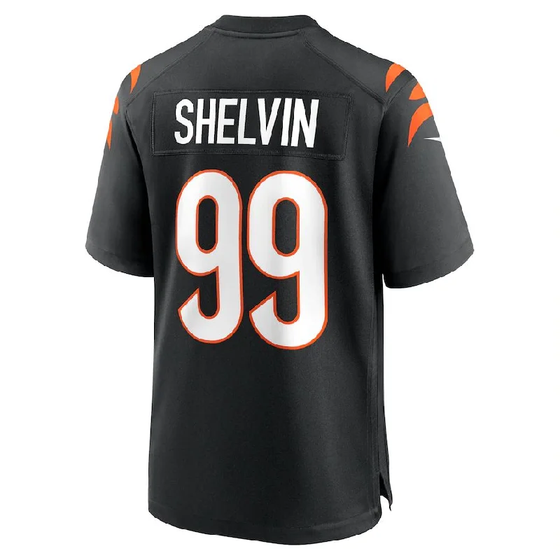 C.Bengals #99 Tyler Shelvin Black Game Jersey Stitched American Football Jerseys-NFL Training Camp Jerseys -