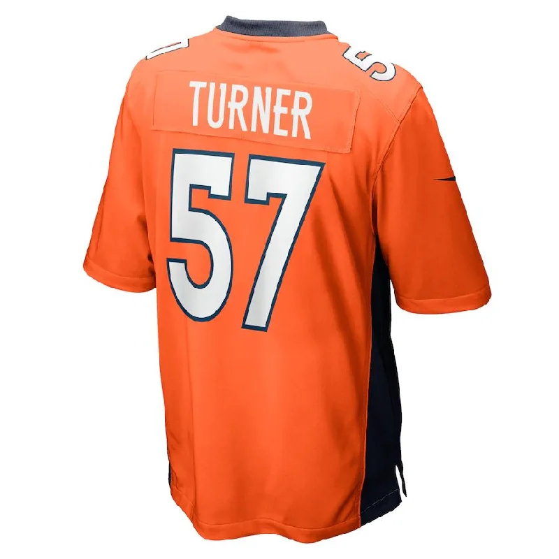 D.Broncos #57 Billy Turner Orange Game Player Jersey Stitched American Football Jerseys-NFL Super Bowl Jerseys -