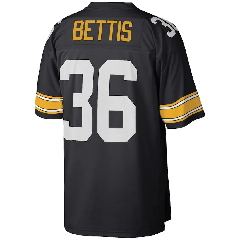 P.Steelers #36 Jerome Bettis Mitchell & Ness Black Big & Tall 1996 Retired Player Replica Jersey Stitched American Football Jerseys-NFL Color Rush Jerseys -