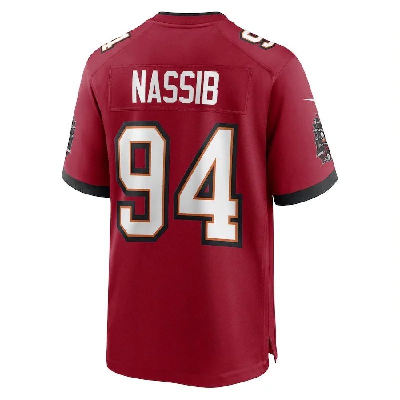 TB.Buccaneers #94 Carl Nassib Red Game Player Jersey Stitched American Football Jerseys-NFL Youth Replica Jerseys -