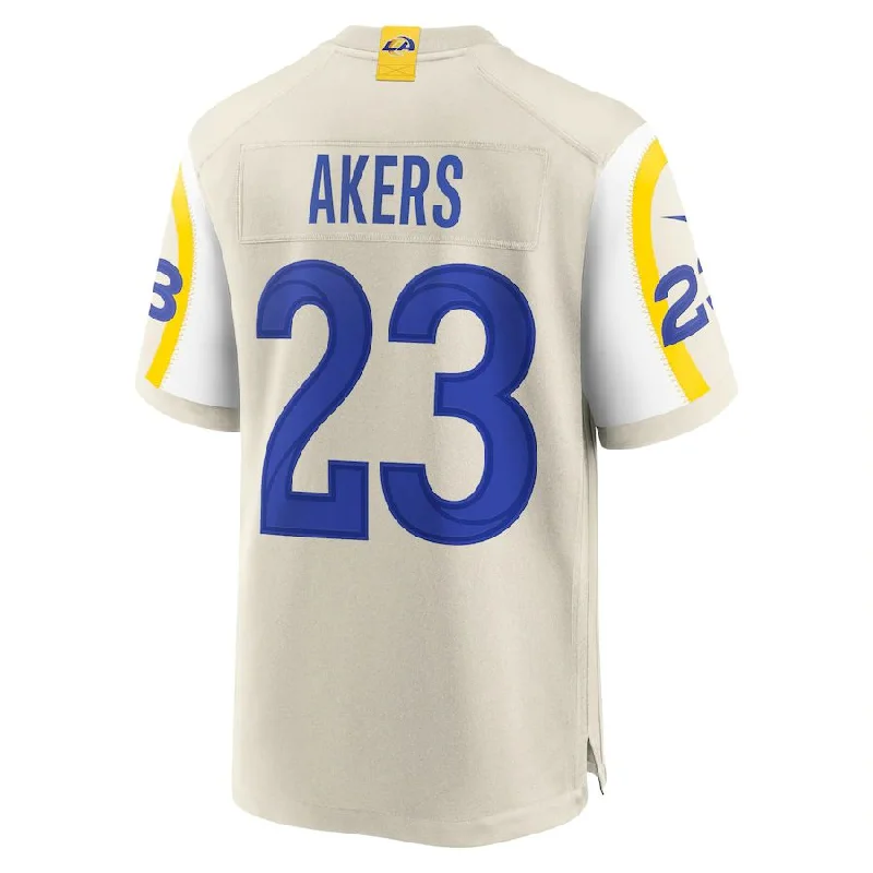 LA.Rams #23 Cam Akers Bone Game Jersey Stitched American Football Jerseys-NFL MVP Player Jerseys -