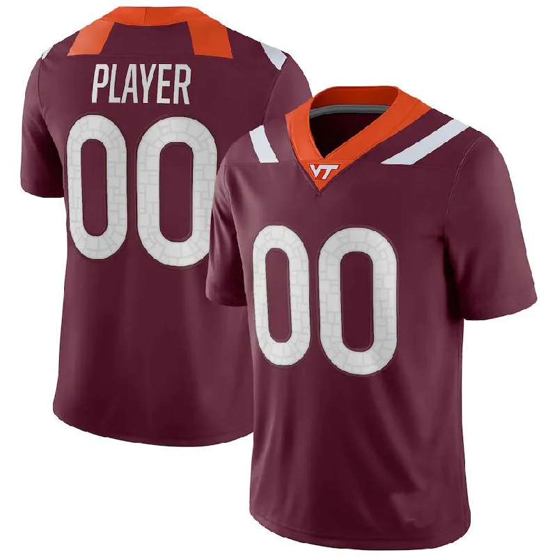 Custom V.Tech Hokies Pick-A-Player NIL Replica Football Jersey Maroon Stitched American College Jerseys-NBA Vintage Team Jerseys -