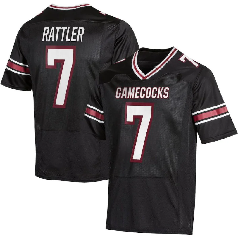 S.Carolina Gamecocks #7 Spencer Rattler Under Armour NIL Replica Football Jersey Black Stitched American College Jerseys-NBA Men's Authentic Jerseys -