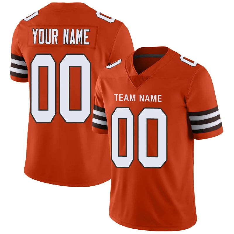 Custom C.Brown Stitched American Football Jerseys Personalize Birthday Gifts Orange Jersey-NBA Summer League Jerseys -