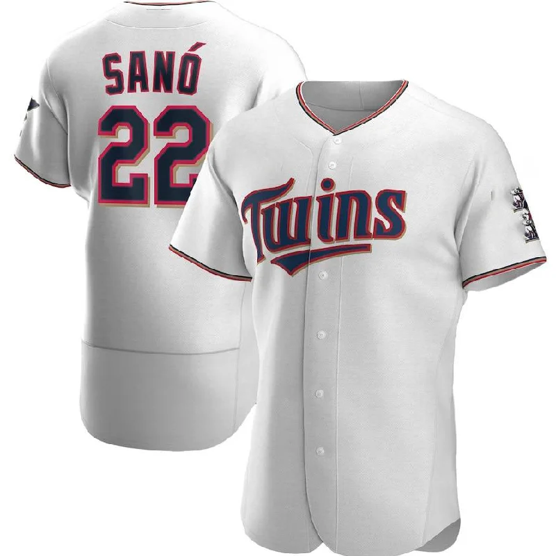 Minnesota Twins #22 Miguel Sano White Home Limited Player Baseball Jersey-NBA Lightweight Basketball Jerseys -