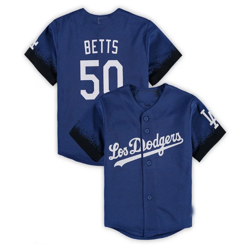 Los Angeles Dodgers #50 Mookie Betts City Connect Replica Player Jersey - Royal Baseball Jerseys-NBA Classic Team Jerseys -