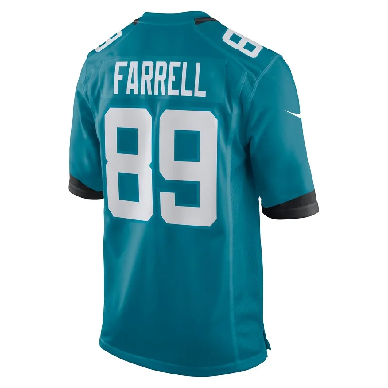 J.Jaguars #89 Luke Farrell Teal Game Jersey Stitched American Football Jerseys-NFL 100th Anniversary Jerseys -