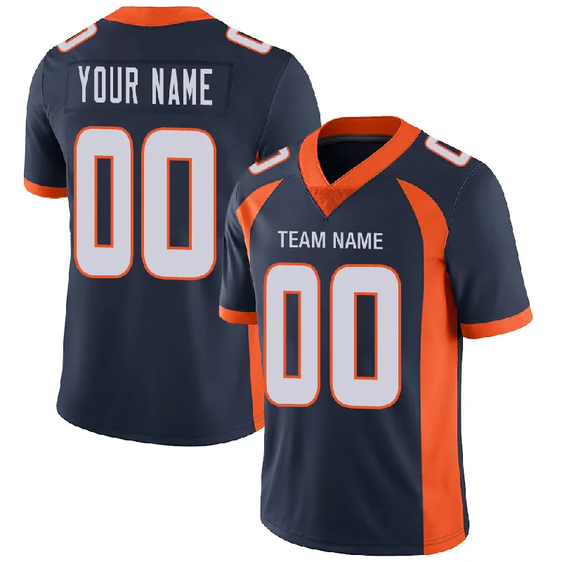 Custom D.Broncos Stitched American Football Jerseys Personalize Birthday Gifts Navy Jersey-NBA Retro Basketball Jerseys -