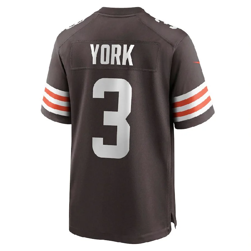 C.Browns #3 Cade York Brown Game Player Jersey Stitched American Football Jerseys-NFL Women’s Team Jerseys -