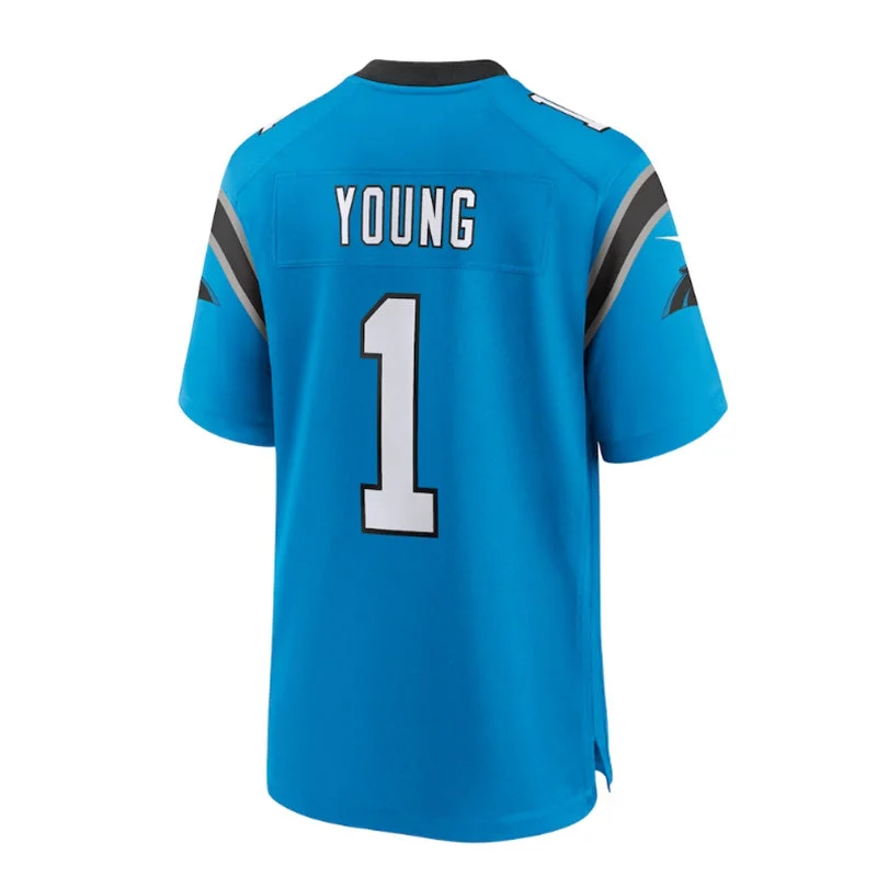 C.Panthers #1 Bryce Young 2023 Draft First Round Pick Alternate Game Jersey - Blue Stitched American Football Jerseys-NFL Authentic Football Jerseys -